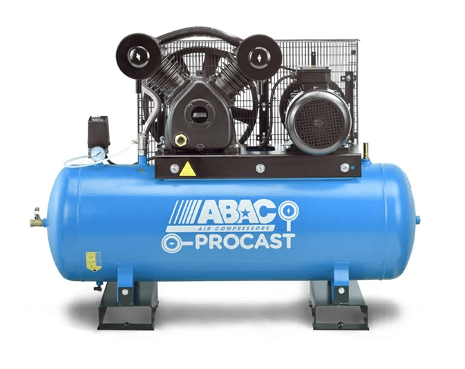 ABAC AIR COMPRESSOR, BELT DRIVE STATIONARY 3 PHASE, 5.5HP, 150LTR, FAD 750 L/MIN