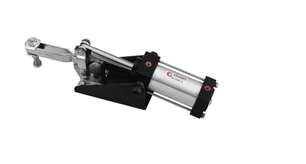 PNEUMATIC TOGGLE CLAMP, FLANGED BASE, 450KG CAP, 125.4MM REACH