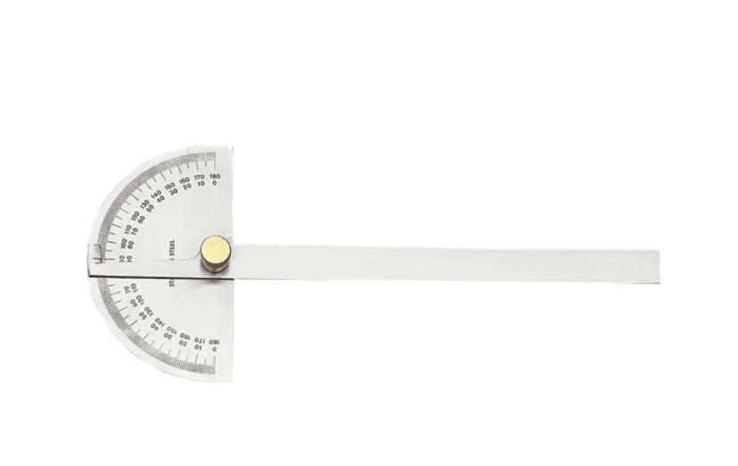 DP/6 GROZ DEGREE PROTRACTOR, ROUND HEAD, 150MM BLADE
