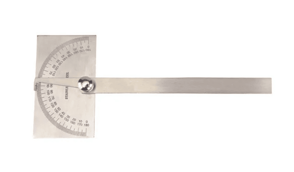 DP/R/6 GROZ DEGREE PROTRACTOR, RECTANGULAR HEAD, 150MM BLADE