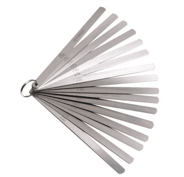 FLG/20/150 GROZ METRIC THICKNESS GAUGES (FEELER GAUGES), 0.05 - 1MM, 20 PCS STRAIGHT 13MM WIDTH LEAVES, 150MM BLADE LENGTH.