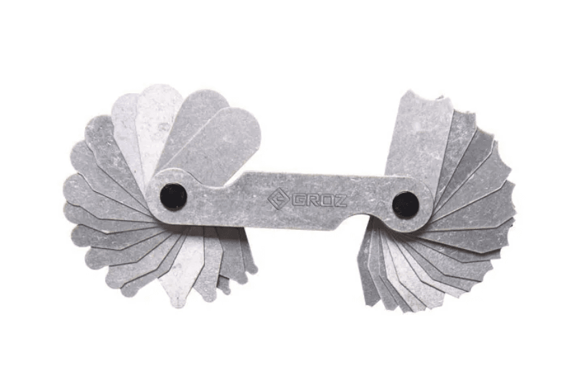 RDG/15/15.5-25 GROZ RADIUS GAUGES, 15.5 - 25MM, 15 PAIRS LEAVES, 180° ARC.