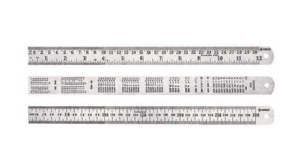 SR/6 GROZ STEEL RULE, IMPERIAL & METRIC, 150MM / 6"