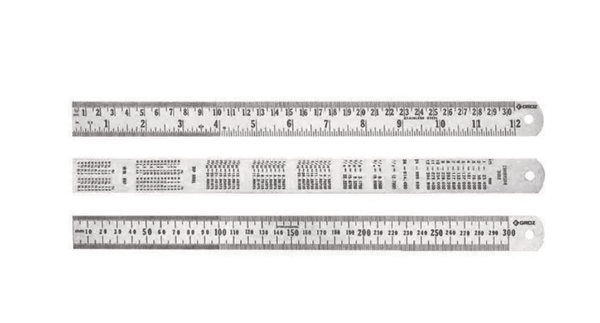 SR/12 GROZ STEEL RULE, IMPERIAL & METRIC, 300MM / 12"
