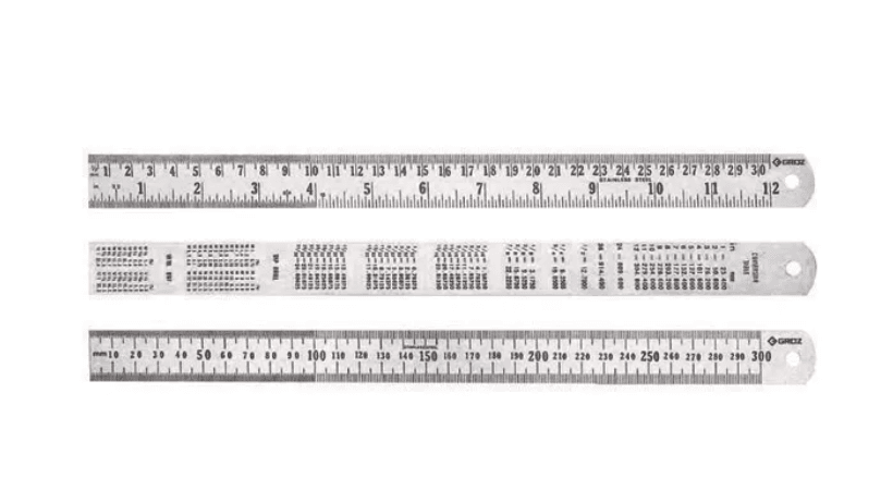 SR/24 GROZ STEEL RULE, IMPERIAL & METRIC, 600MM / 24"