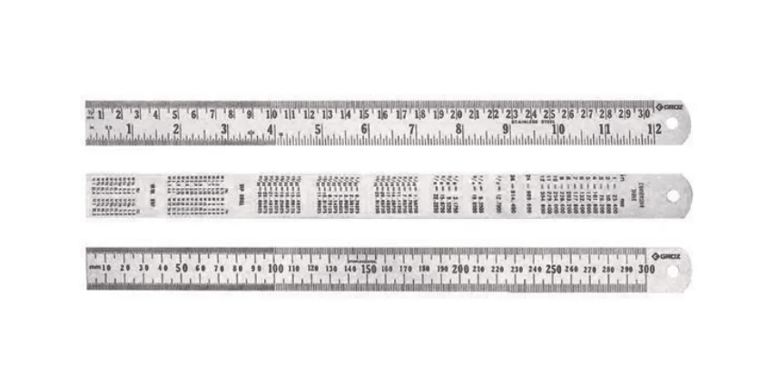 SR/150 GROZ STEEL RULE, METRIC, 150MM