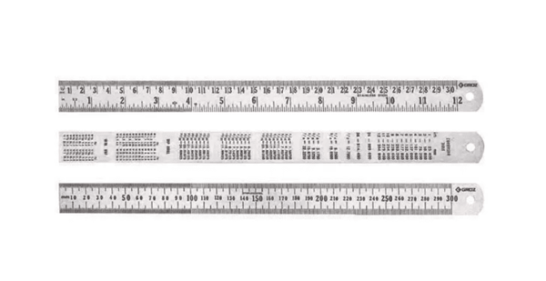 SR/300 GROZ STEEL RULE, METRIC, 300MM
