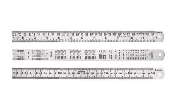 SR/600 GROZ STEEL RULE, METRIC, 600MM