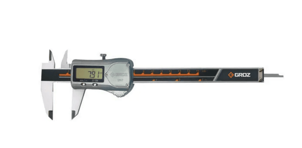 EDC/6/67 GROZ DIGITAL VERNIER CALIPER, 0-150MM/0-6, 0.01MM/0.0005, IP 67 2 BUTTON