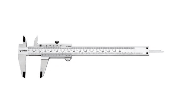 VNC/6 GROZ VERNIER CALIPER, 0-150MM/0-6, LOWER RESOLUTION: 0.02MM, UPPER RESOLUTION: .001, STAINLESS STEEL, UPPER LOCK, JAW LENGTH: 40MM