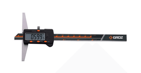DDG/8 GROZ DIGITAL DEPTH GAUGE, WITHOUT HOOK, 0-8/0-200MM 0.0005/0.01MM, BASE DEPTH 4, FOUR BUTTONS