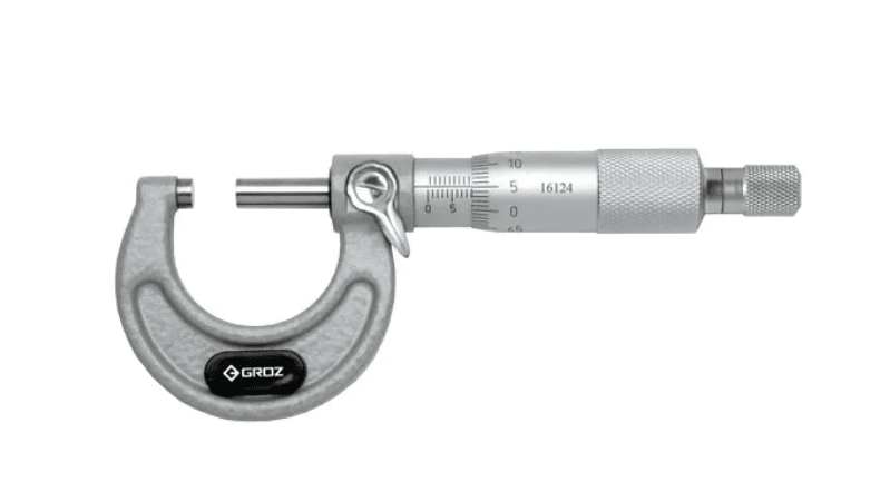 MM/25-50 GROZ OUTSIDE MICROMETER, 25-50MM, 0.01MM, RATCHET STOP, PAINTED FRAME