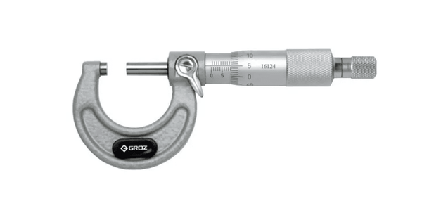 MM/2-3 GROZ OUTSIDE MICROMETER, 2-3, 0.0001, RATCHET STOP, PAINTED FRAME