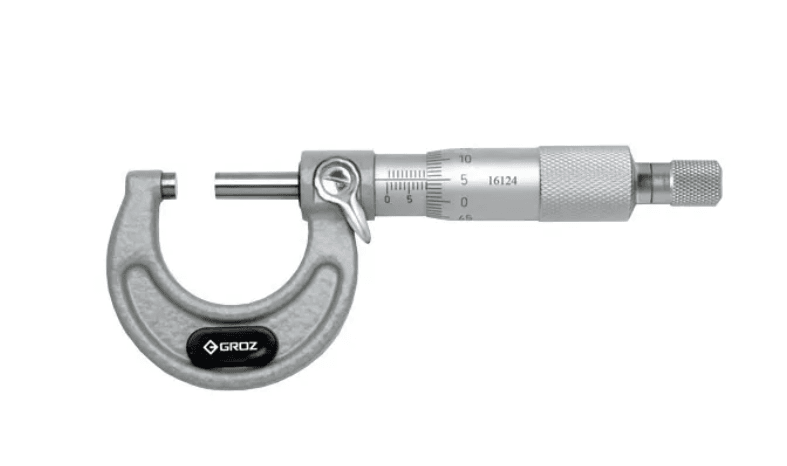 MM/3-4 GROZ OUTSIDE MICROMETER, 3-4, 0.0001, RATCHET STOP, PAINTED FRAME