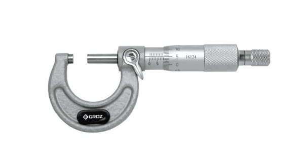 MM/4-5 GROZ OUTSIDE MICROMETER, 4-5, 0.0001, RATCHET STOP, PAINTED FRAME