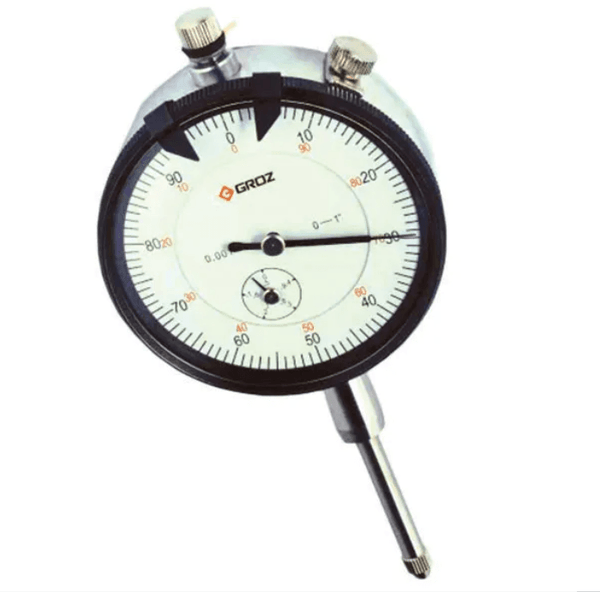 DLG/10 GROZ DIAL INDICATOR, 0-10MM, 0.01MM, 0-100, AGD2, WHITE FACE