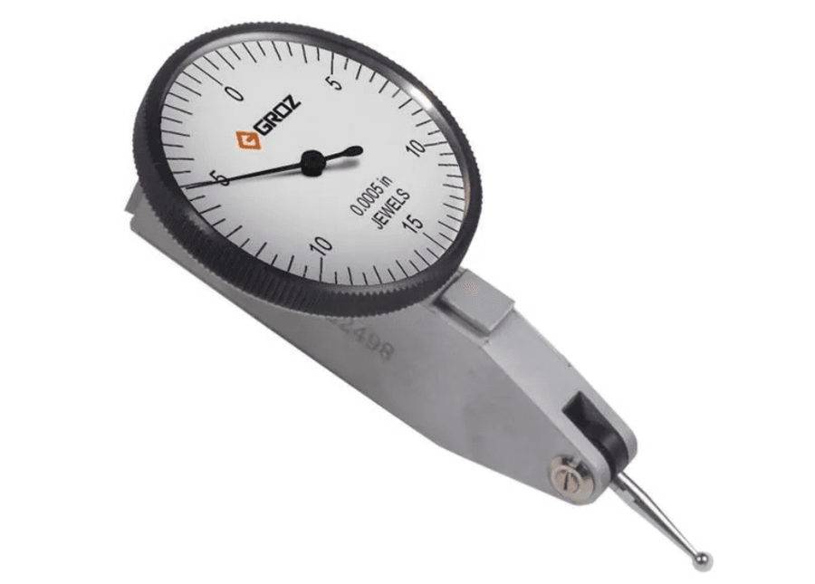 DTI/40M GROZ DIAL TEST INDICATOR, WHITE FACE, 0.8MM, 0.01MM, 0-40-0, HORIZONTAL