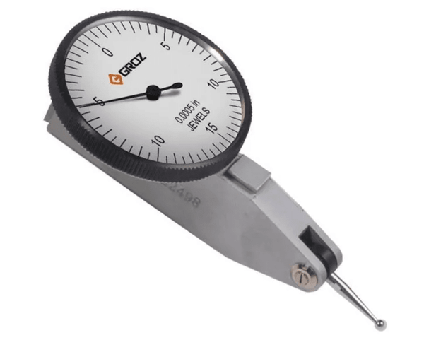 DTI/150 GROZ DIAL TEST INDICATOR, WHITE FACE, 0.30 0.005 0-150-0, ?1-1/4, HORIZONTAL