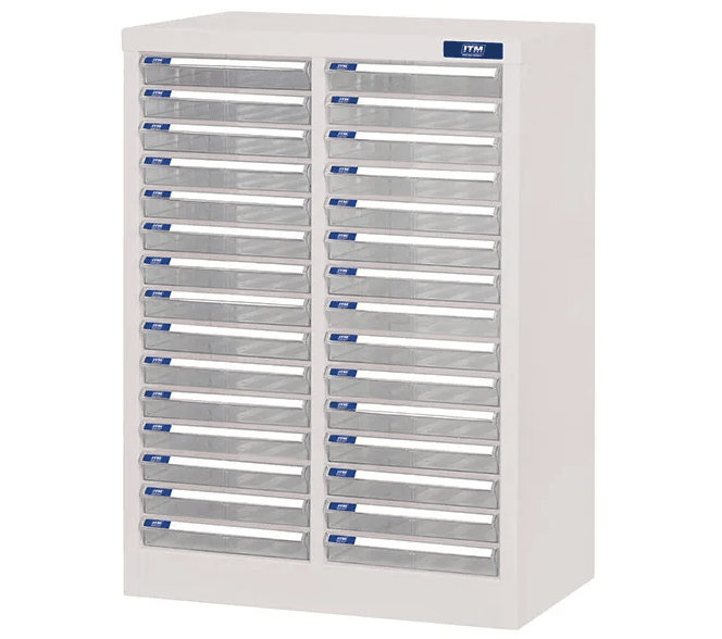 ITM PARTS CABINET, 30 DRAWERS A4, 543W x 340D x 738H