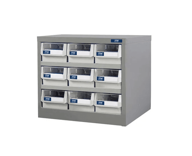 ITM PARTS CABINET, METAL HD 9 DRAWERS 550W x 400D x 440H