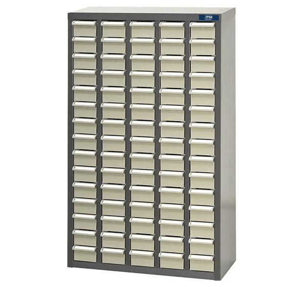 ITM PARTS CABINET, METAL WITH ABS DRAWERS ST1 75 DRAWERS 586W x 222D x 937H