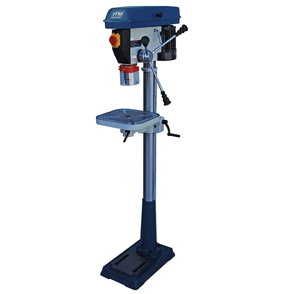 ITM PEDESTAL FLOOR DRILL PRESS, 2MT, 16MM CAP, 16 SPEED, 360MM SWING, 550W 240V