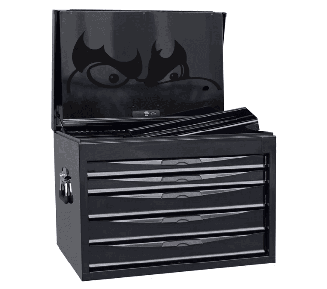 TENG 26" PRO FULL DEPTH TOP BOX, 5 DRAWERS, BLACK