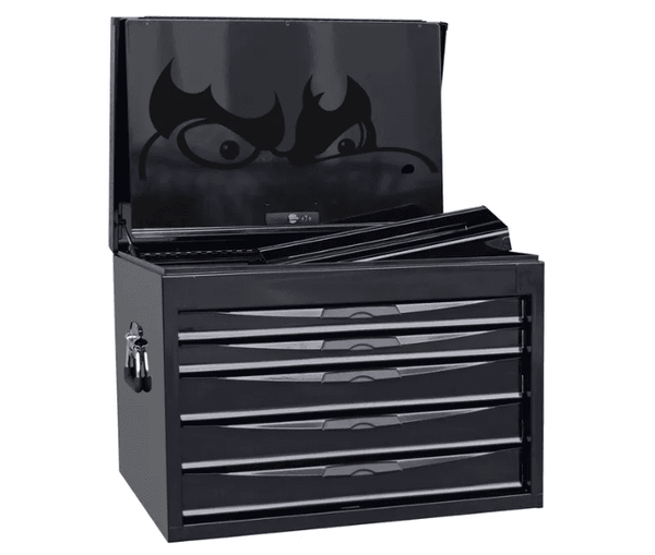 TENG 204PCE 26" 5 DRAWER CHEST TOOL KIT, METRIC, PS TRAYS, BLACK
