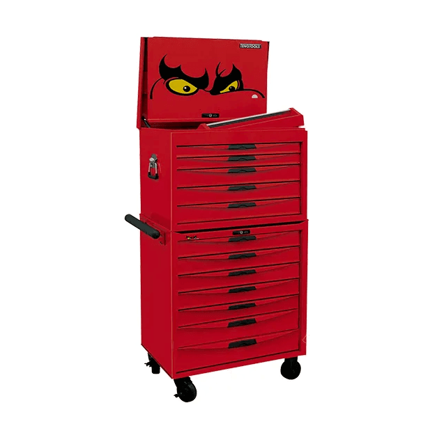 TENG 272PCE 26" 12 DRAWER STACK TOOL KIT, METRIC & IMPERIAL, EVA TRAYS, RED