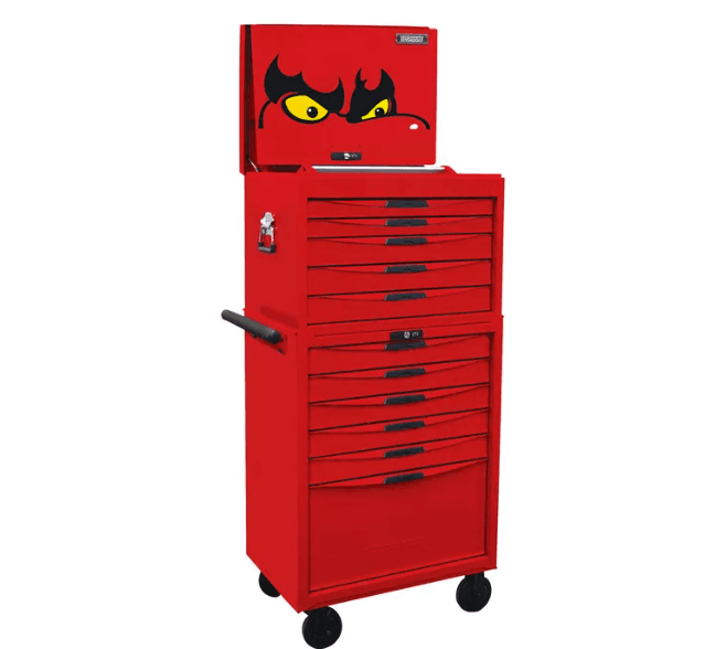 TENG 316PCE 26" 11 DRAWER STACK TOOL KIT, METRIC & IMPERIAL, PS TRAYS, RED