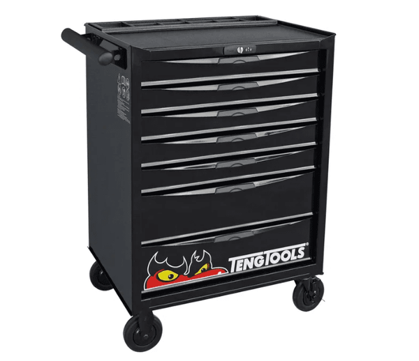 TENG 26" PRO ROLL CABINET, 7 DRAWERS, BLACK