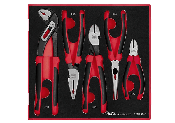 TENG 5PCE MB TPR GRIP PLIER SET - TED-TRAY