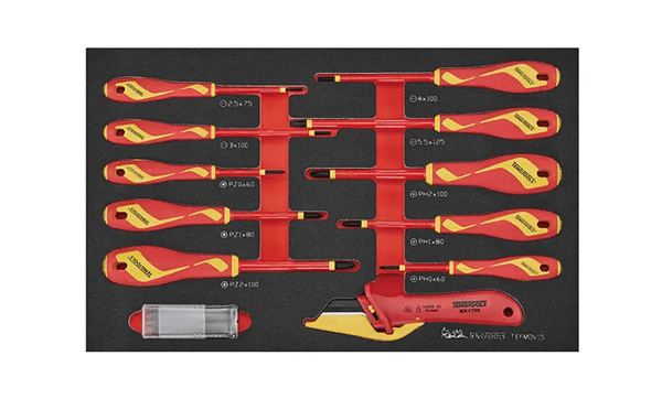 TENG 15PCE INSULATED SCREWDRIVER & KNIFE SET EVA3