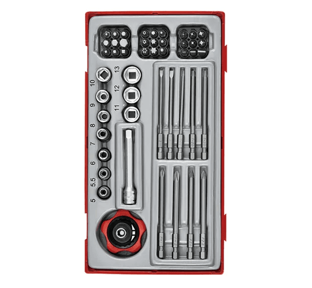 TENG 48PCE 1/4" DR. SOCKET & BITS SET - TC-TRAY
