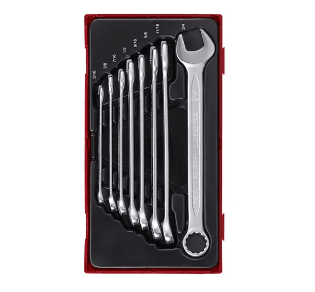 TENG 8PCE AF COMBINATION SPANNER SET 5/16-3/4" - TC-TRAY