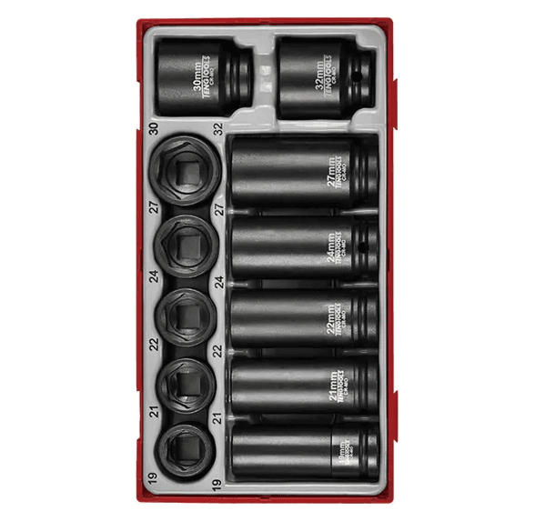 TENG 12PCE 1/2" DR. IMPACT SOCKET SET - TC-TRAY