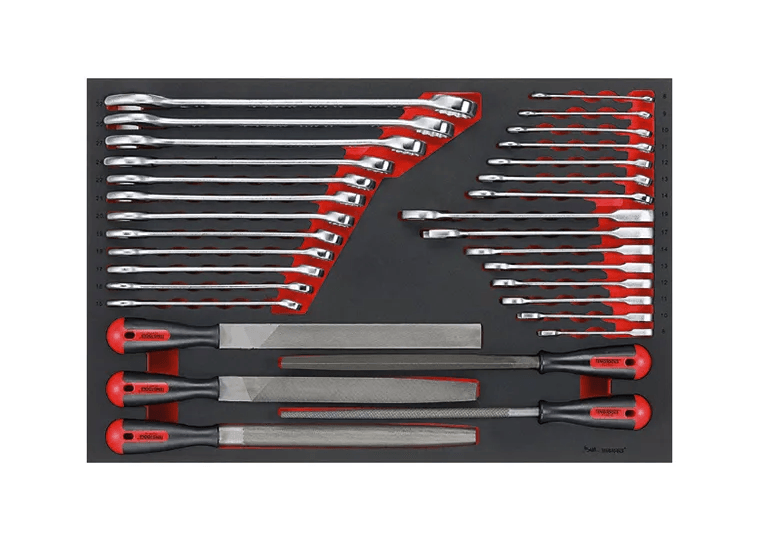 TENG 32PCE ROE SPANNER (STD & RAT) & FILE SET (EVA)