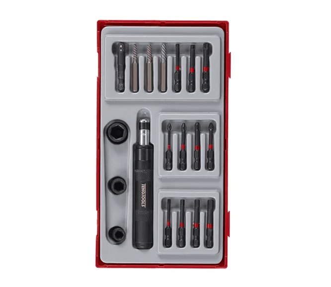 TENG 19PCE 1/4" DR. IMPACT DRIVER SET - TC-TRAY