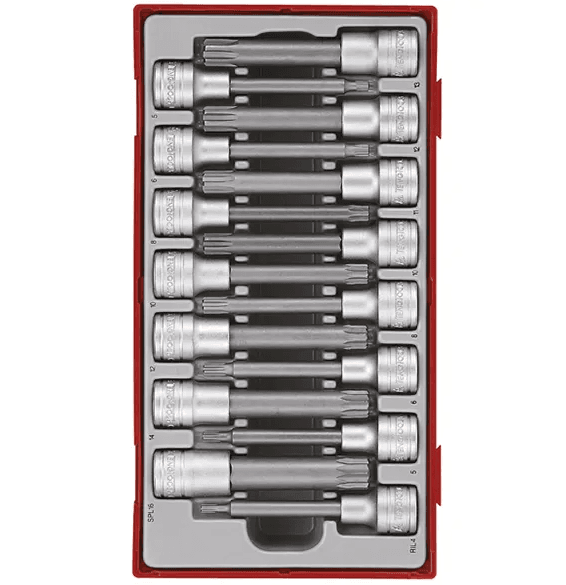 TENG 15PCE 1/2" DR. RIL/SPL BITS SOCKET SET - TC-TRAY