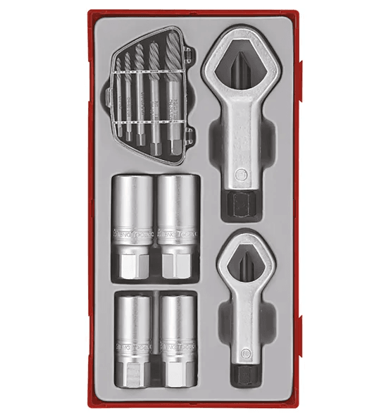 TENG 11PCE STUD & NUT REMOVER SET - TC-TRAY