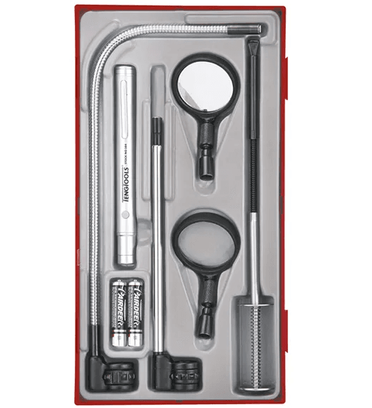 TENG 8PCE PICKUP INSP TOOL SET W/LED TORCH - TC-TRAY