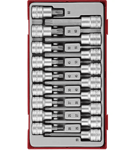 TENG 18PCE 1/2" DR. TX BIT SOCKET SET - TC-TRAY