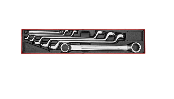 TENG 7PCE AF SPANNER SET DBL. RING 1/4-1-1/4" - TTX-TRAY