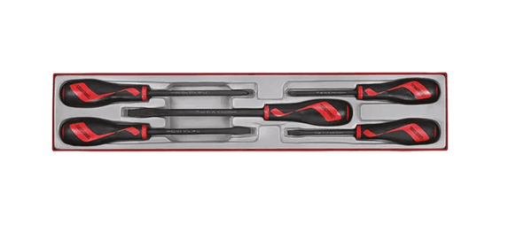 TENG 5PCE MD POWER-THRU SCREWDRIVER SET - TTX-TRAY