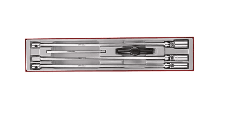 TENG 5PCE 3/8" DR. SPARK PLUG LONG SOCKET SET - TTX-TRAY