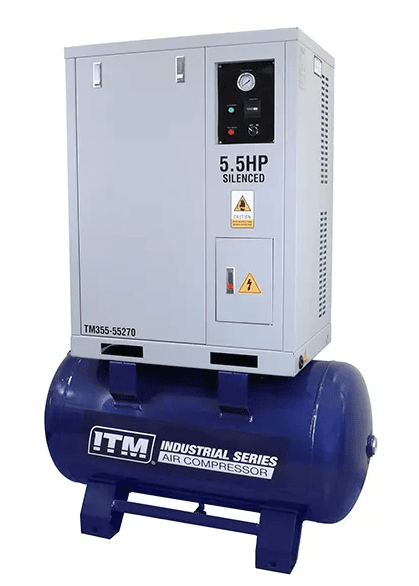 ITM AIR COMPRESSOR, SILENCED CABINET 3 PHASE, 5.5HP, 270LTR, FAD 465 L/MIN