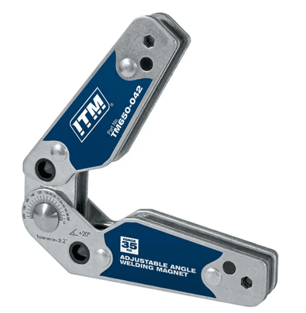 INSIDE & OUTSIDE ADJUSTABLE ANGLE WELDING MAGNET, 35KGS FORCE, 130MM, 20° TO 200°, POWERFUL NdFeB MAGNET