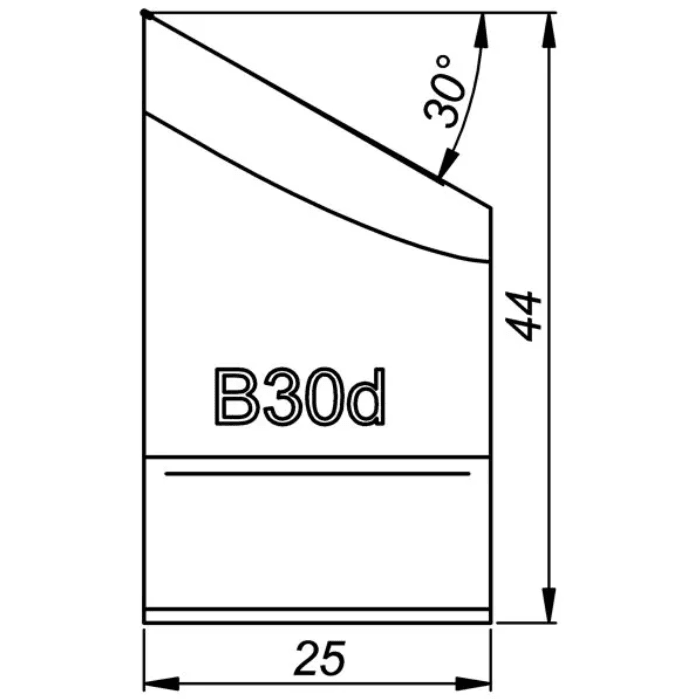 ITM EXTERNAL TOOL BIT, B30, 30 DEG X 44MM HIGH, TO SUIT PRO5PB BEVELLER