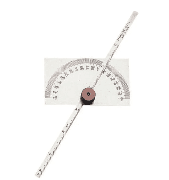 PDG/R/6 GROZ DEPTH GAUGE &  PROTRACTOR, RECTANGULAR HEAD, 150MM BLADE