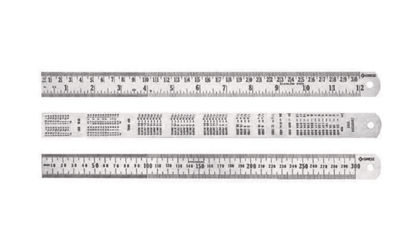 SR/24 GROZ STEEL RULE, IMPERIAL & METRIC, 600MM / 24"